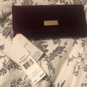 NWT Ladies clutch, velour, deep red for holidays